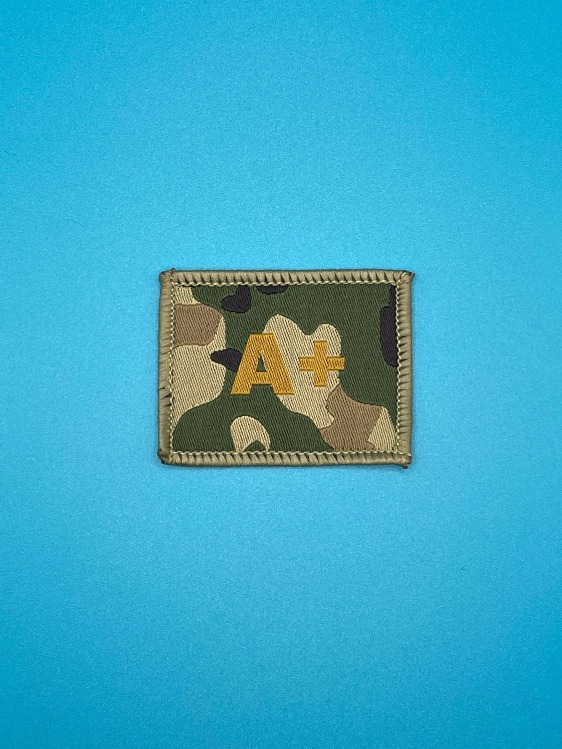 Blood Group Patch - A RhD positive (A+) - Gold on MTP Sew On