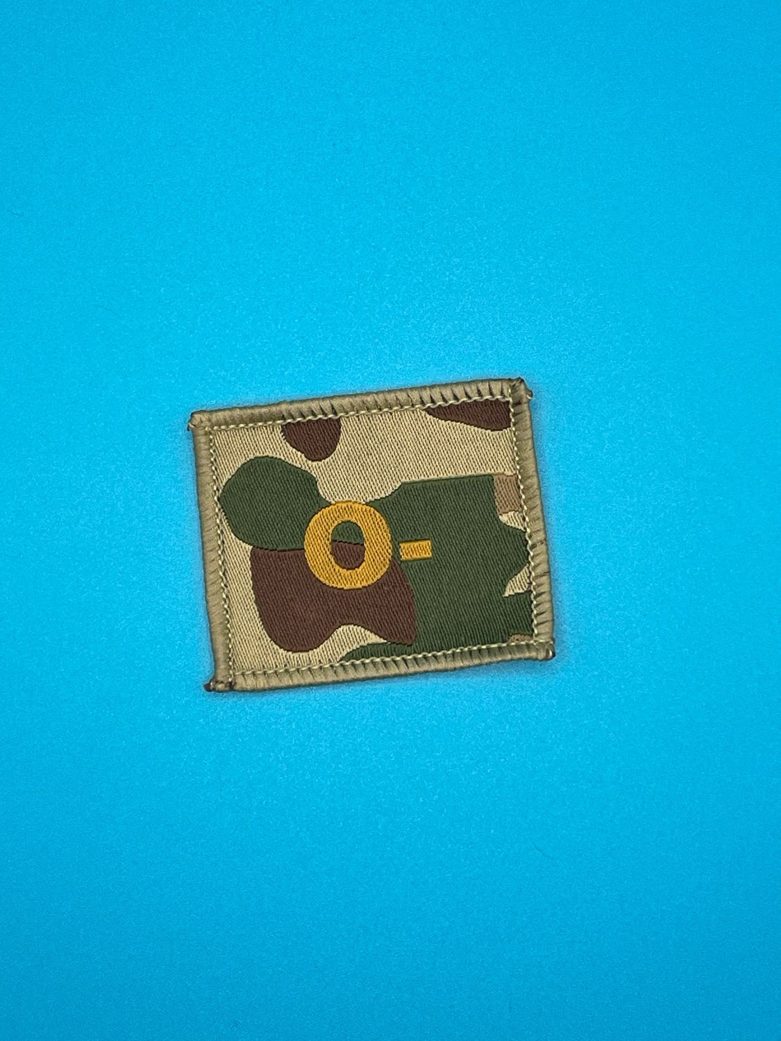 Blood Group Patch - O RhD negative (O-) - Gold on MTP Sew On