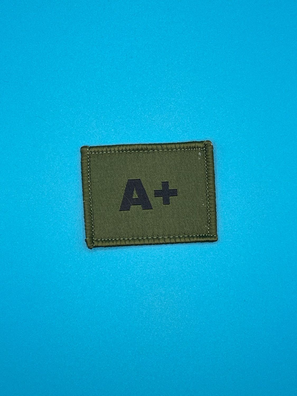 Blood Group Patch - A RhD positive (A+) - Black on OG Sew On