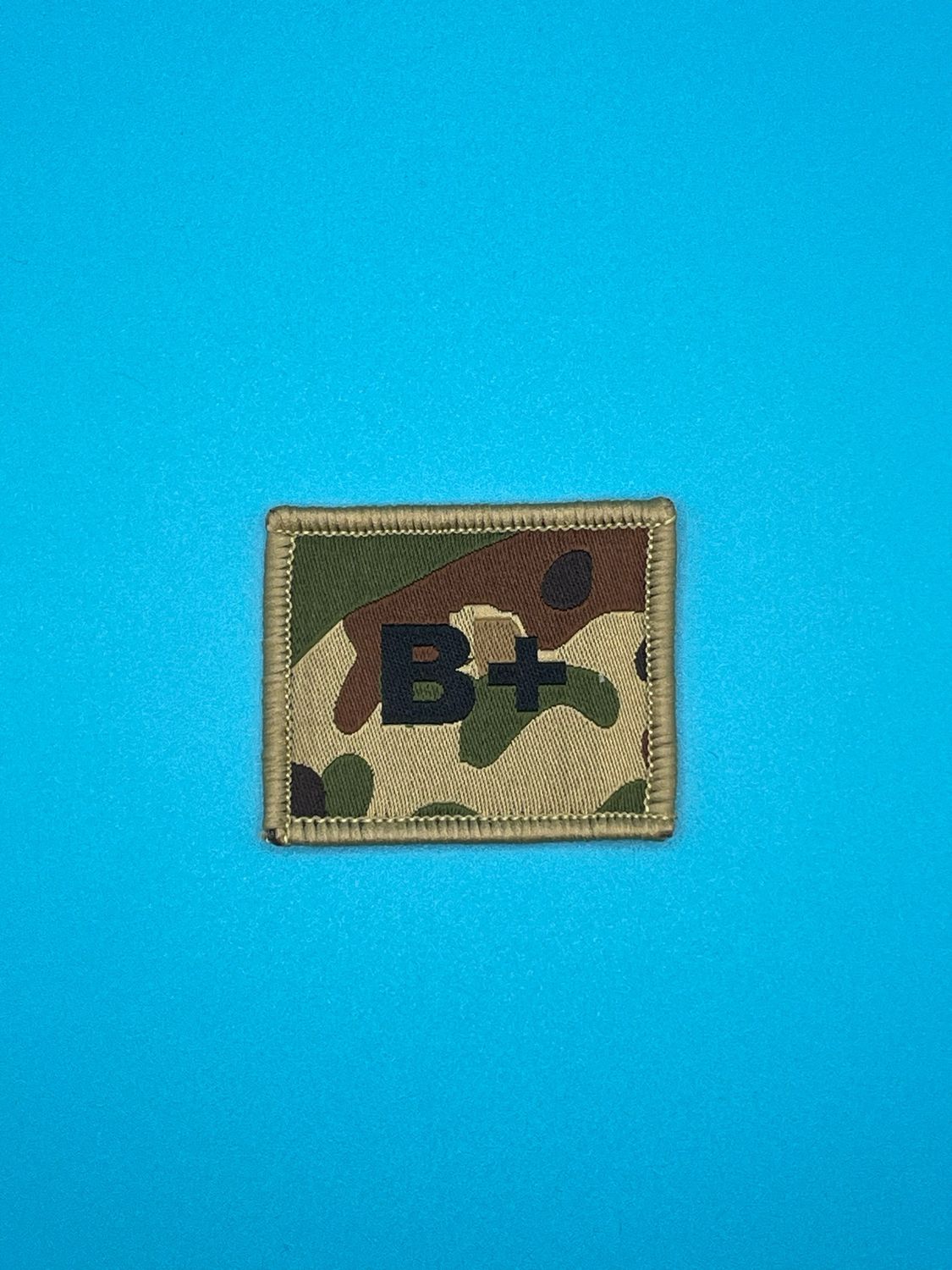 Blood Group Patch - B RhD positive (B+) - Black on MTP Sew On