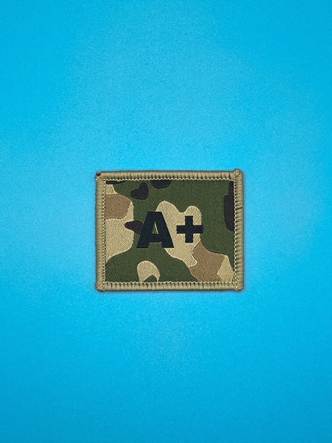 Blood Group Patch - A RhD positive (A+) - Black on MTP Sew On
