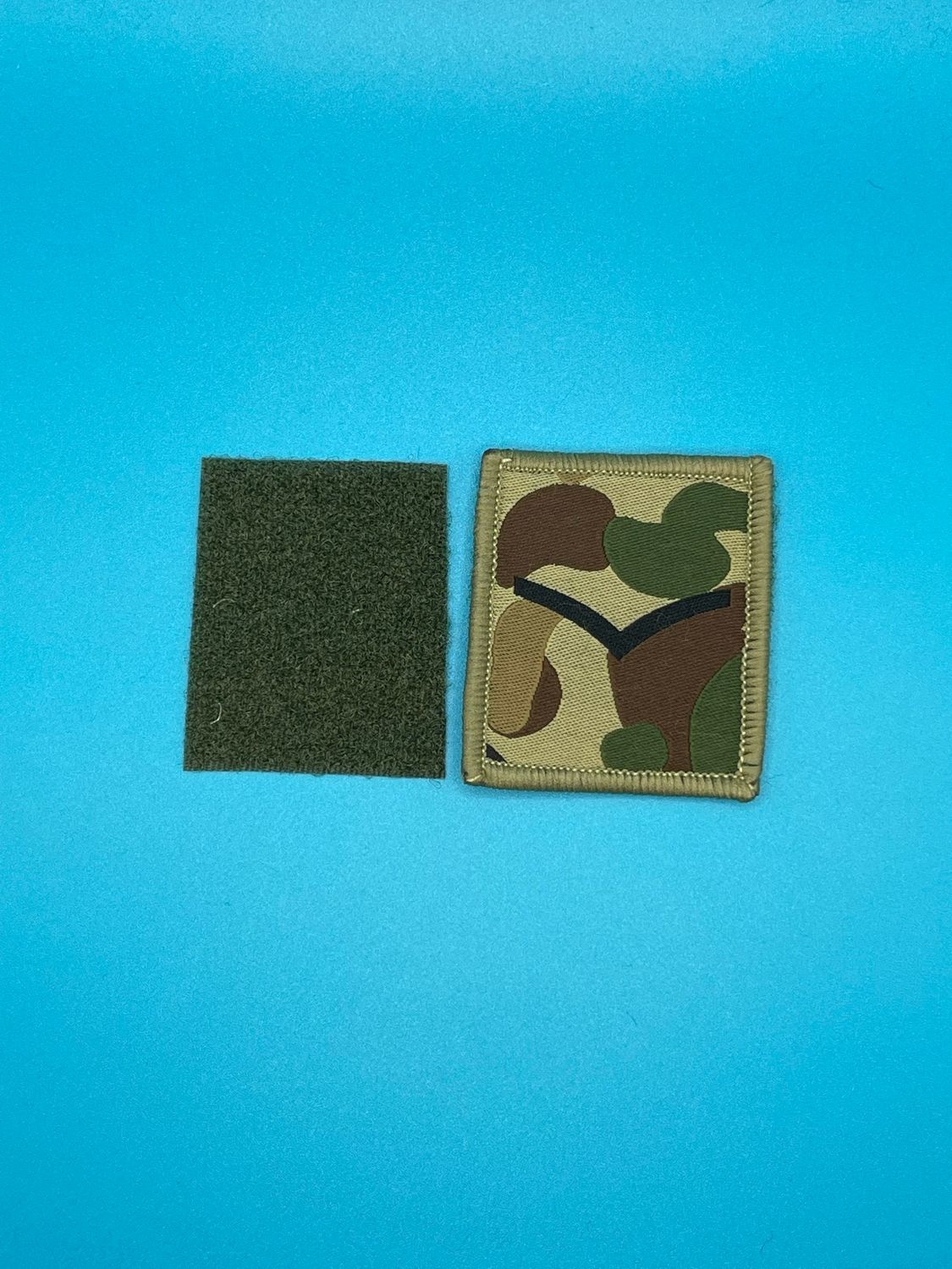 UBACS Rank Patch - King Charles Crown - Black on MTP - Lance Corporal LCpl Hook and Loop