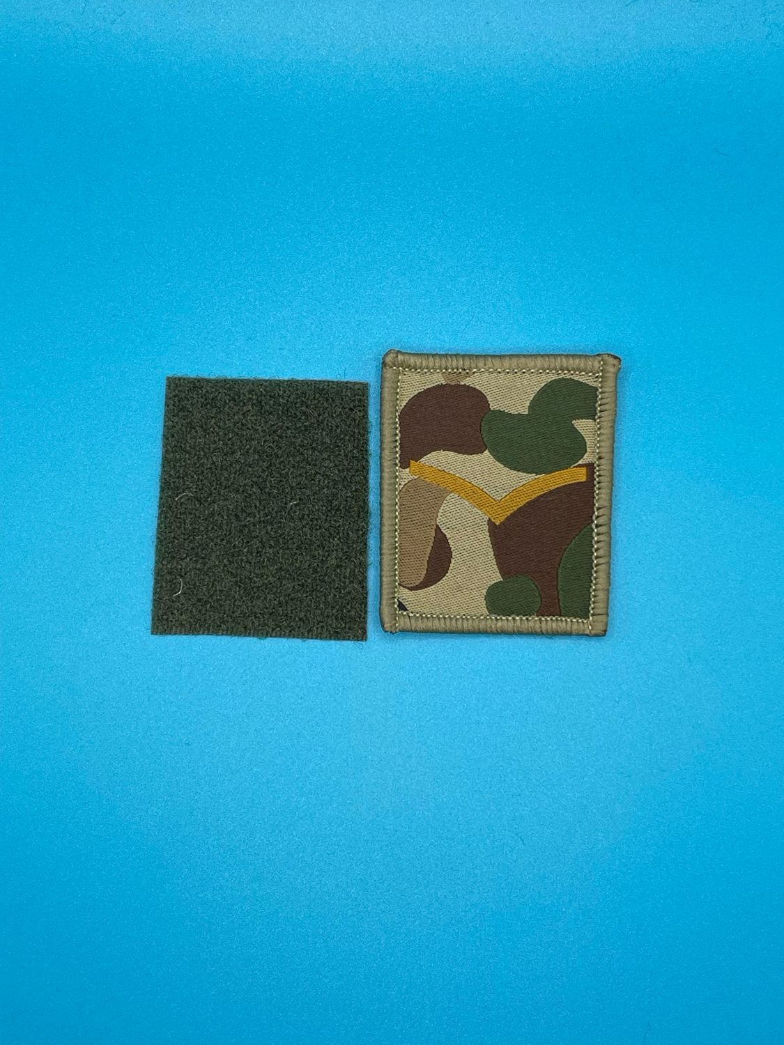 UBACS Rank Patch - King Charles Crown - Gold on MTP - Lance Corporal LCpl Hook and Loop