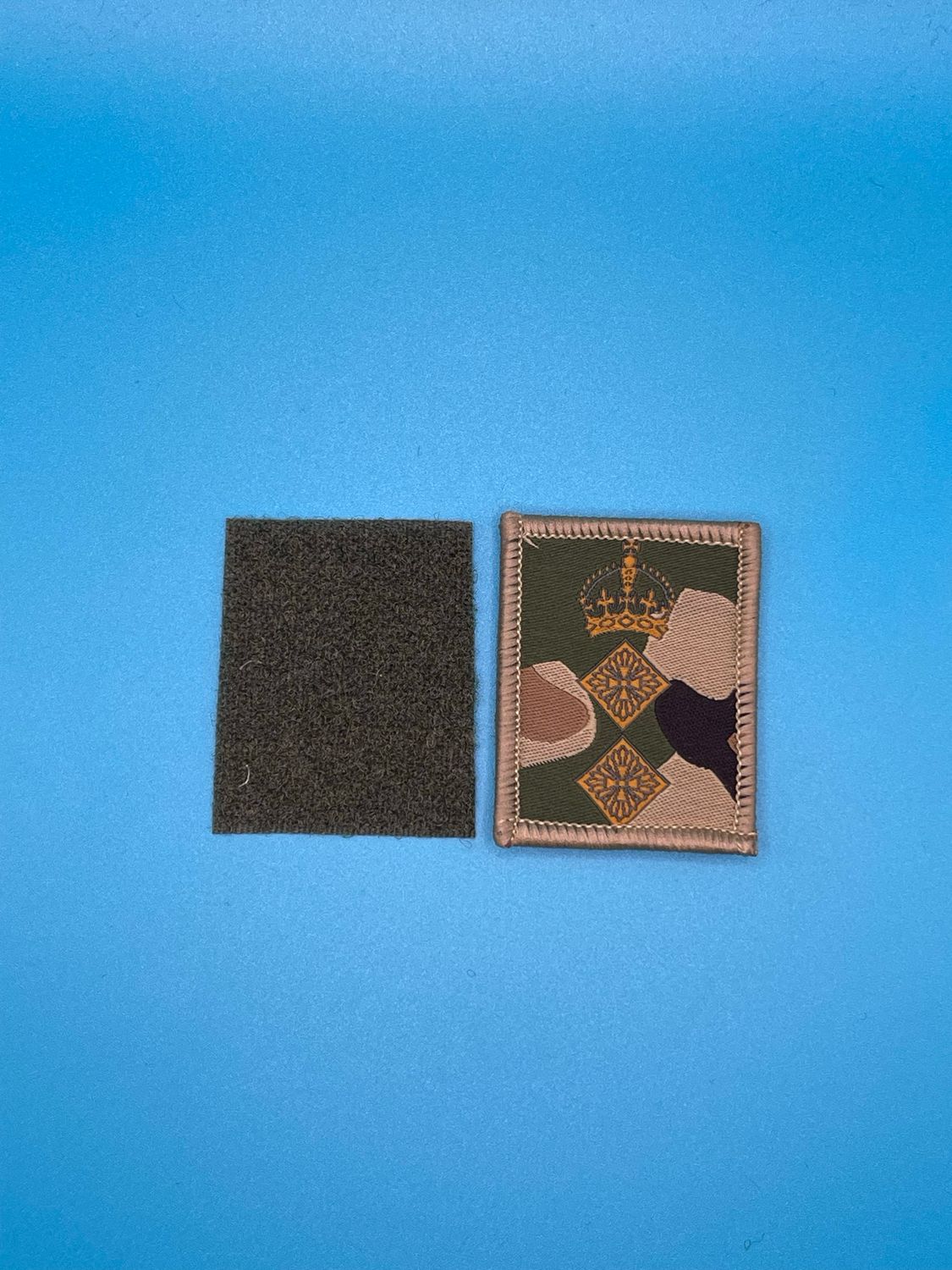 UBACS Rank Patch - King Charles Crown - Gold on MTP - Colonel Col Hook and Loop