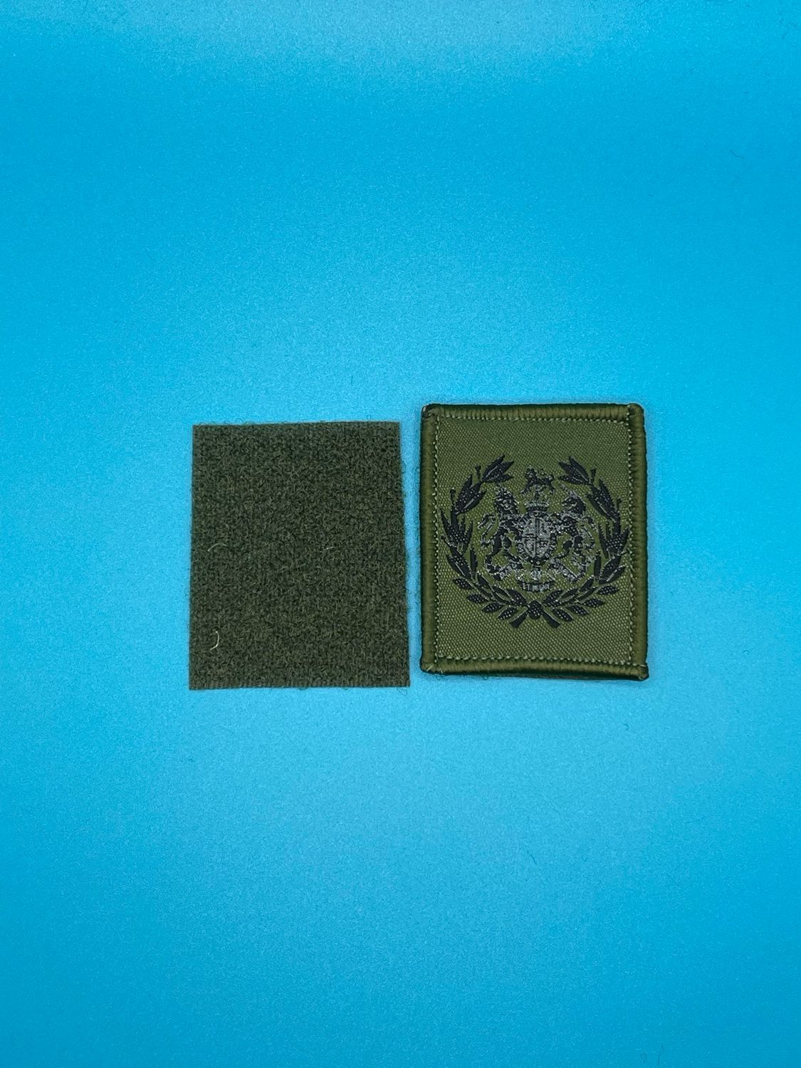 UBACS Rank Patch - King Charles Crown - Black on OG Olive Green - WO1 Command Sergeant Major ComdSM Hook and Loop