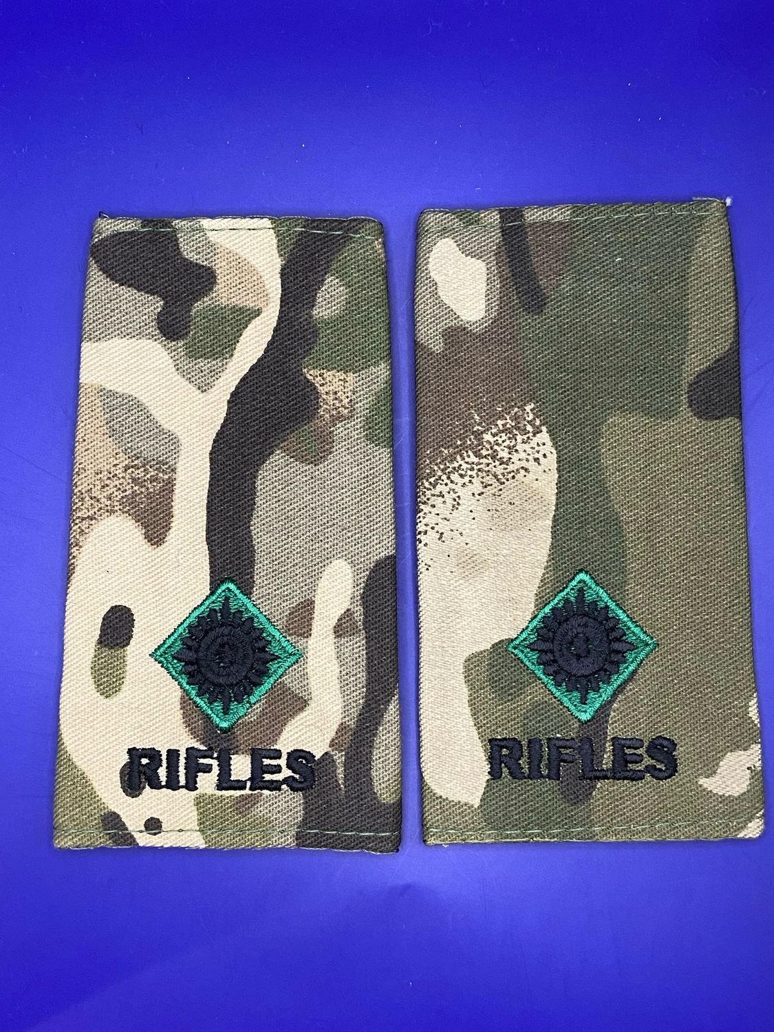 CIIIR MTP Rank Slides - Pair - RIFLES - 2Lt Second Lieutenant