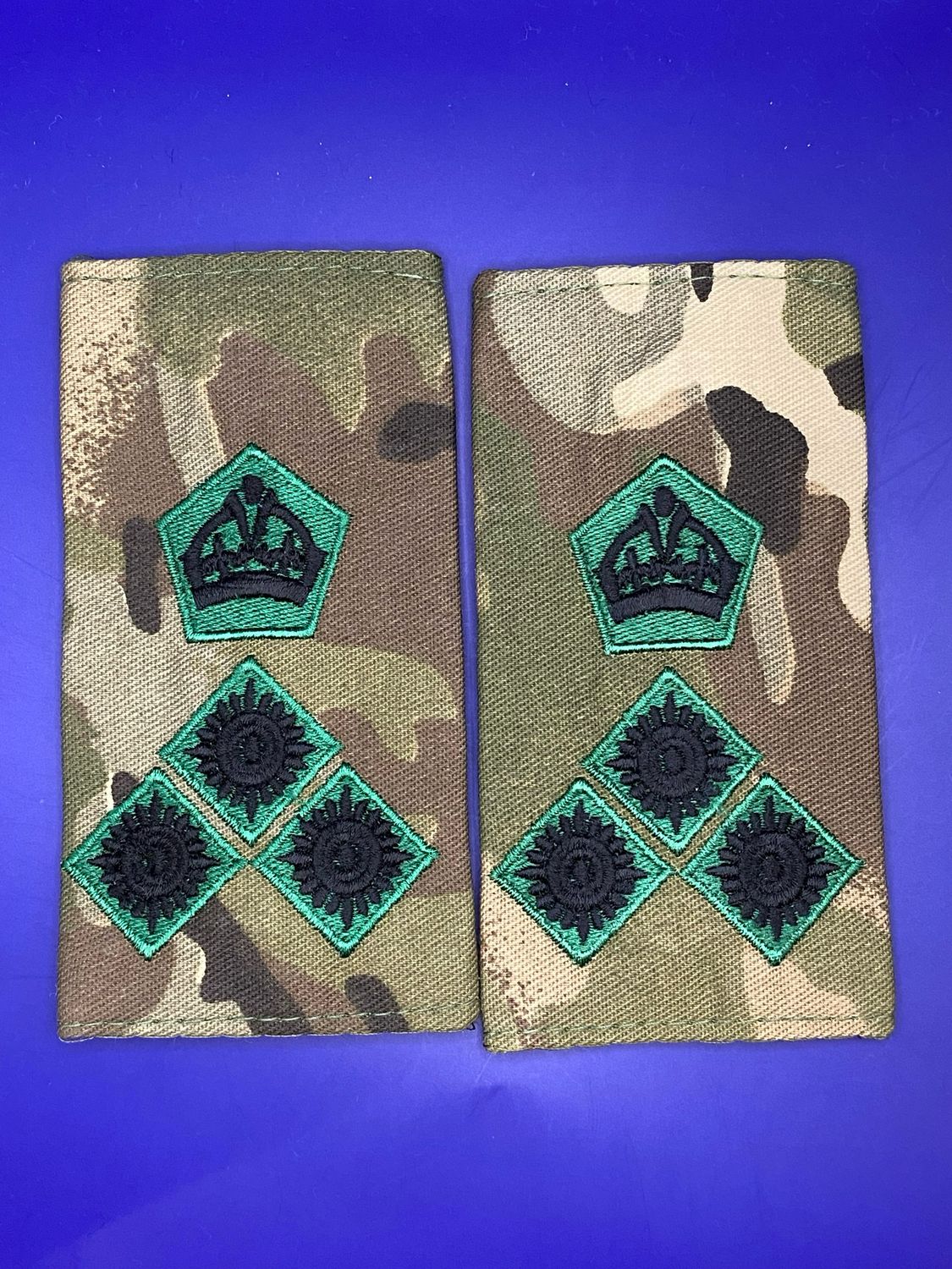 CIIIR MTP Rank Slides - Pair - RIFLES - Brig Brigadier 1*