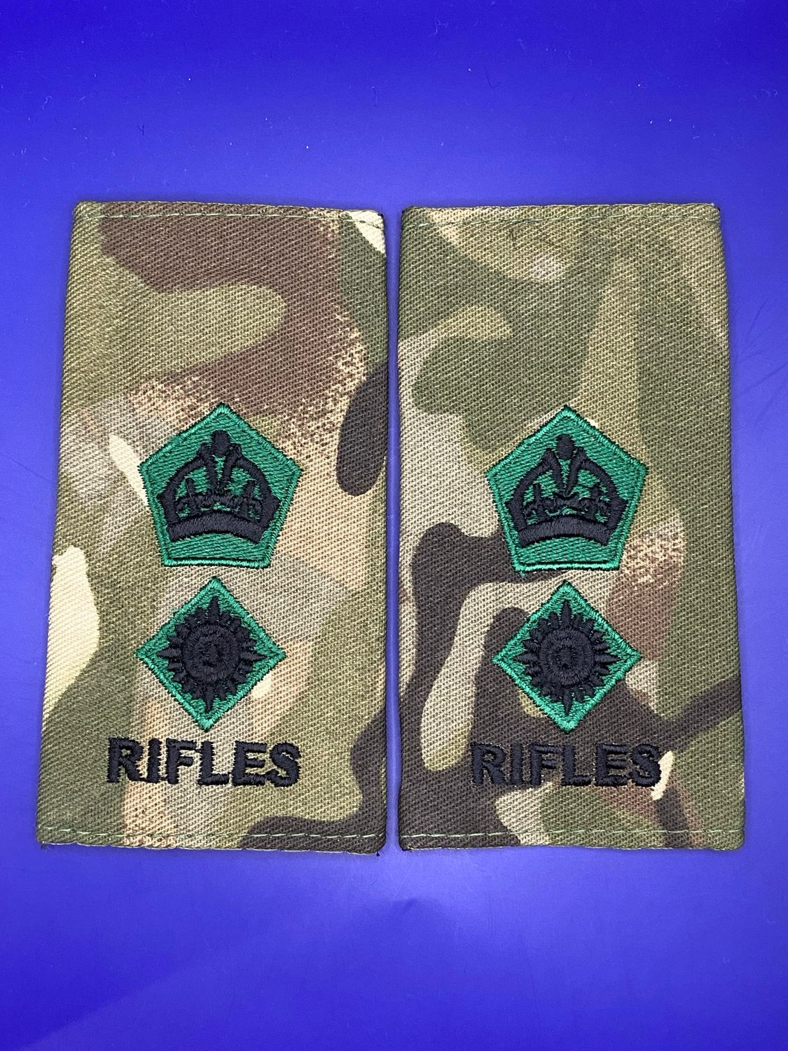 CIIIR MTP Rank Slides - Pair - RIFLES - Lt Col Lieutenant Colonel