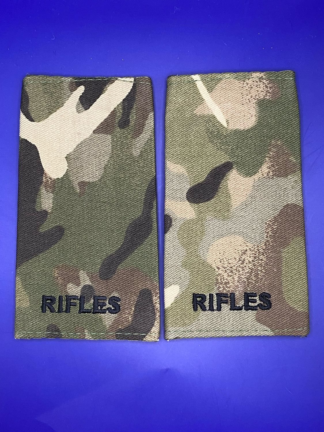 CIIIR MTP Rank Slides - Pair - RIFLES Rifleman No Rank Pte