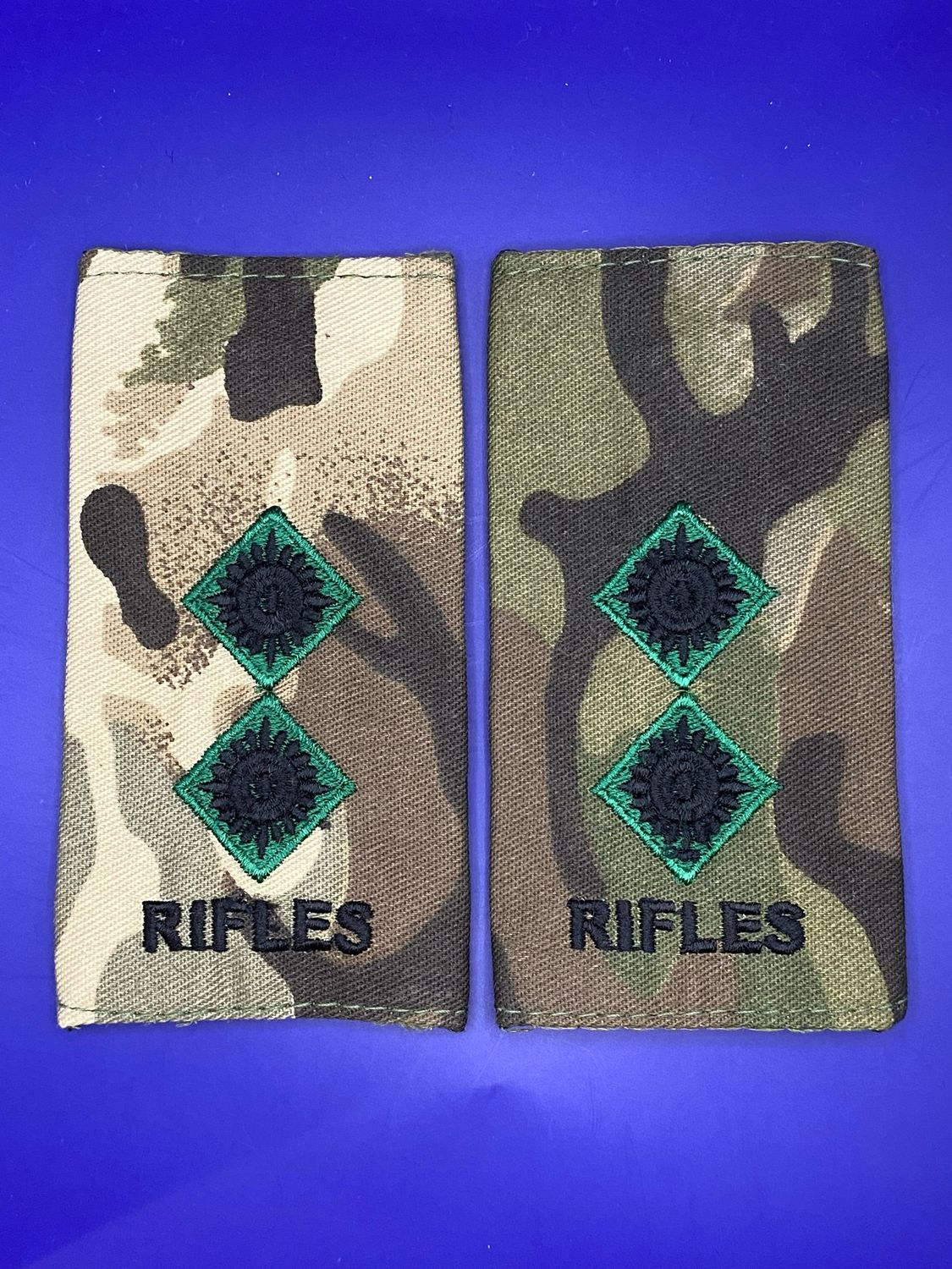 CIIIR MTP Rank Slides - Pair - RIFLES - Lt Lieutenant