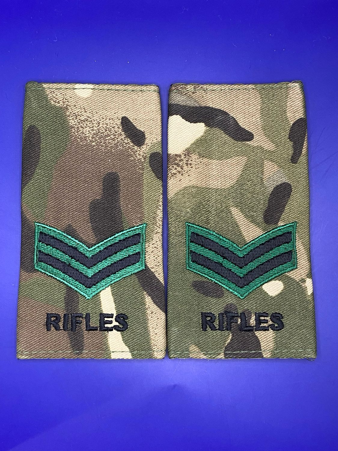 CIIIR MTP Rank Slides - Pair - RIFLES Corporal Cpl JNCO