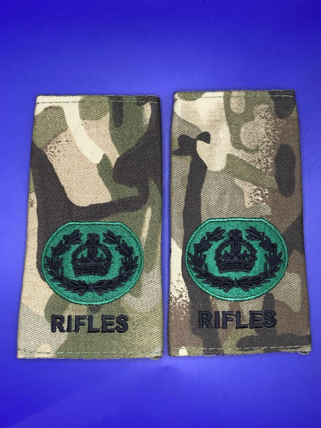 CIIIR MTP Rank Slides - Pair - RIFLES WO2 RQMS Warrant Officer QMSI SQMS