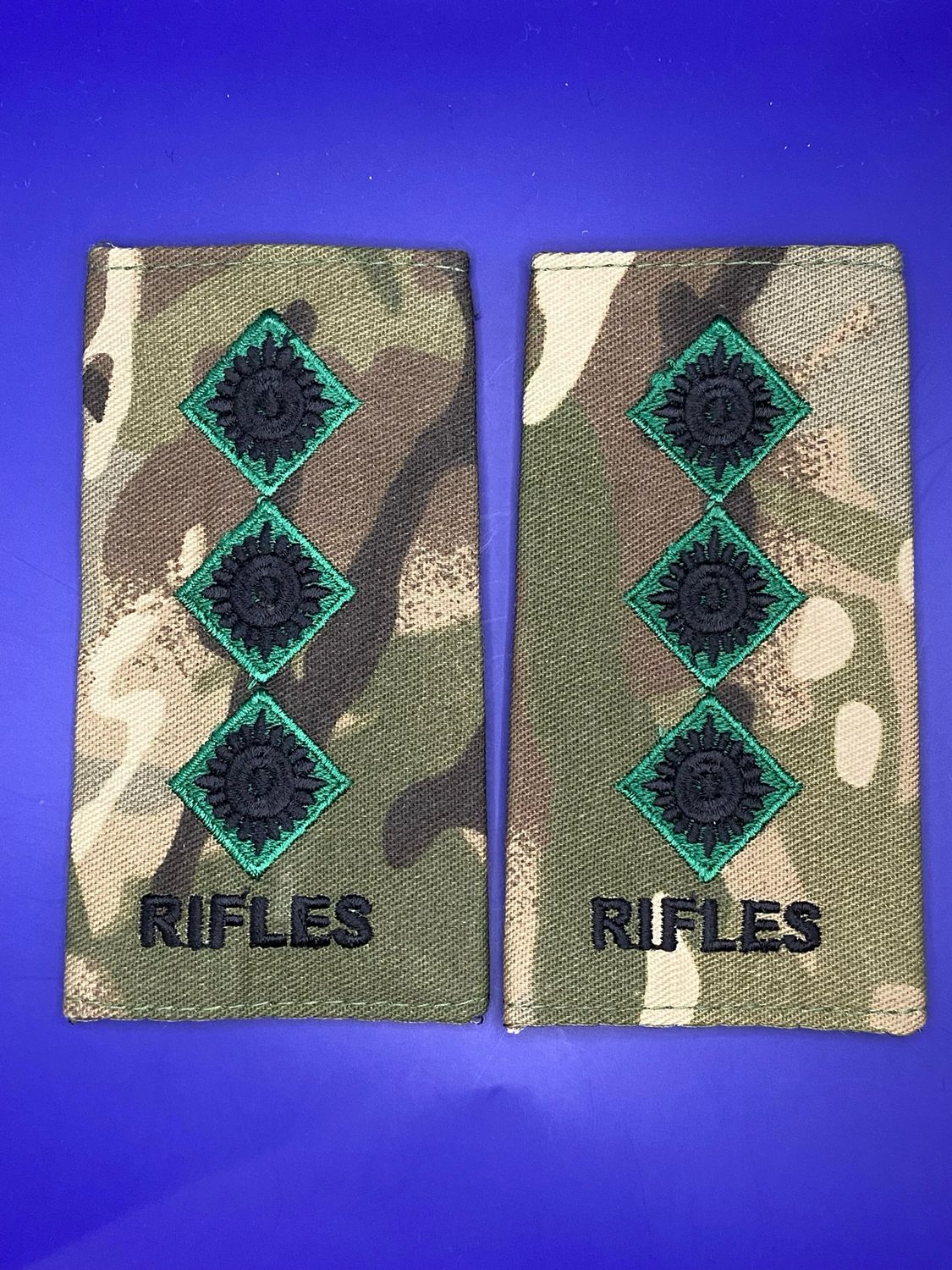 CIIIR MTP Rank Slides - Pair - RIFLES - Capt Captain