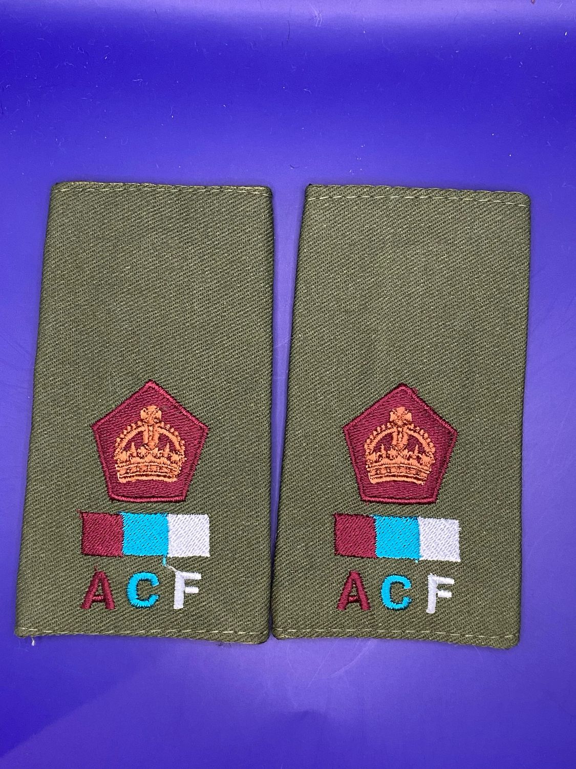 ACF CIIIR Royal Army Medical Service Olive Major Maj Rank Slides RAMS New Medic