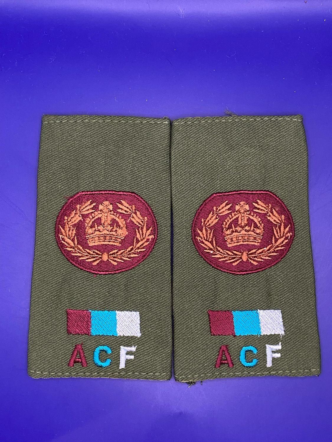 ACF CIIIR Royal Army Medical Service Olive WO2 RQMS SQMS Rank Slides RAMS New Medic