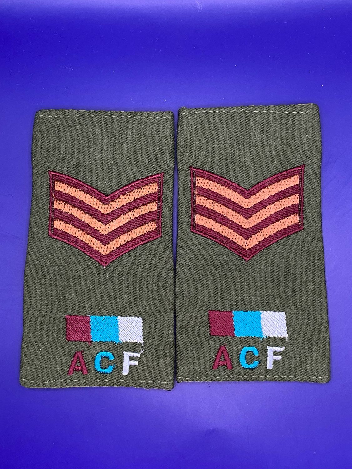 ACF CIIIR Royal Army Medical Service Olive Sergeant Sgt SI Rank Slides RAMS New Medic