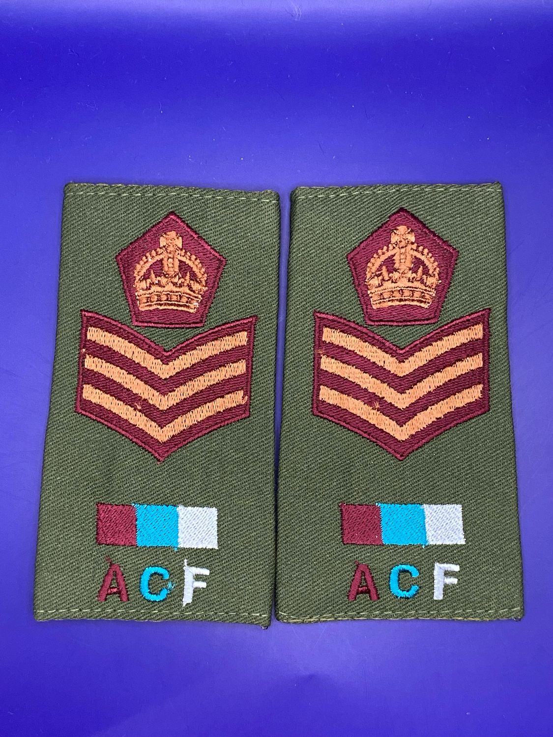 ACF CIIIR Royal Army Medical Service Olive Staff Sergeant SSI SSgt Rank Slides RAMS New Medic
