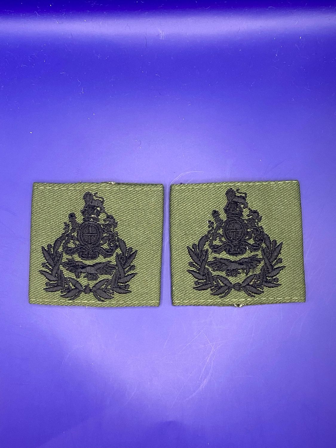 Olive Green RAF Royal Air Force Master Aircrew (MAcr) Rank Slides (Pair) CIIIR C3R