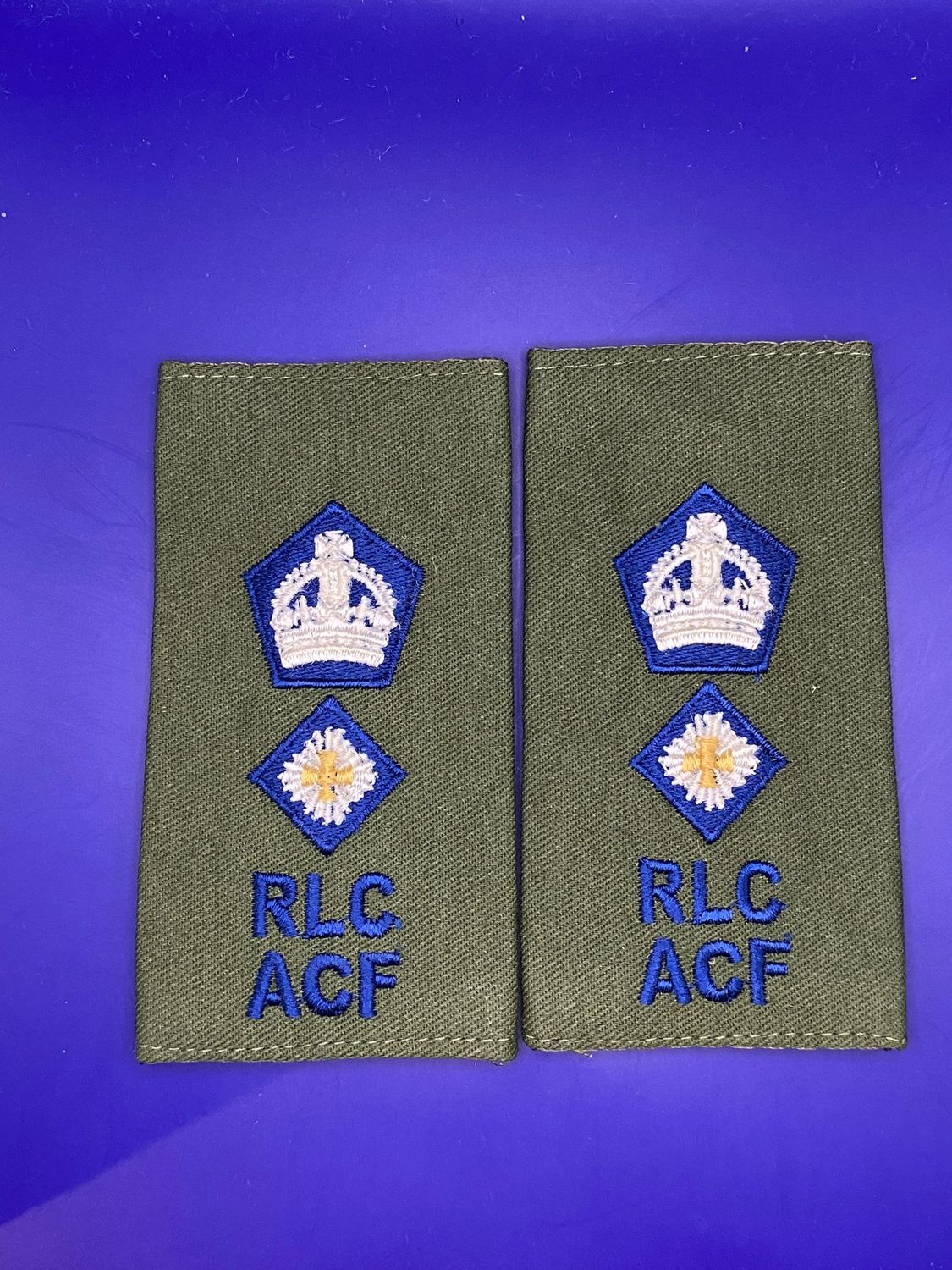 CIIIR OG ACF Rank Slides - Royal Logistic Corps RLC Lieutenant Colonel Lt Col (Pair)