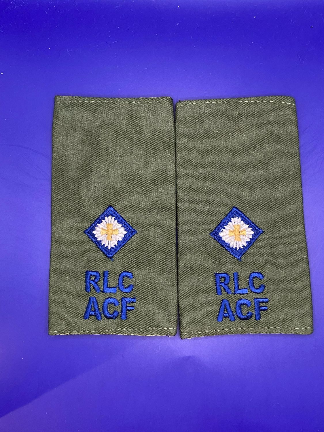 CIIIR OG ACF Rank Slides - Royal Logistic Corps RLC Second Lieutenant 2Lt (Pair)