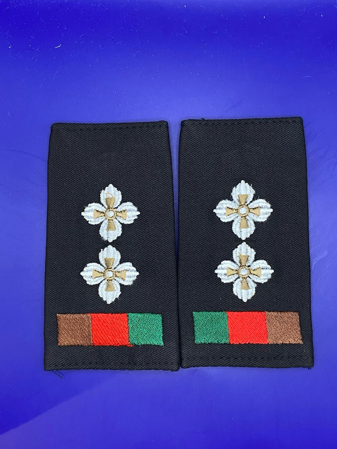 CIIIR RTR Black Rank Slides - Royal Tank Regiment Lieutenant Lt (Pair)