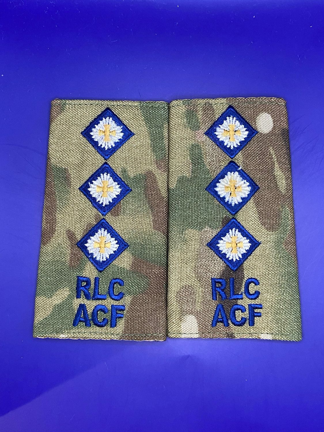 CIIIR MTP ACF Rank Slides - Royal Logistic Corps RLC Captain Capt (Pair)