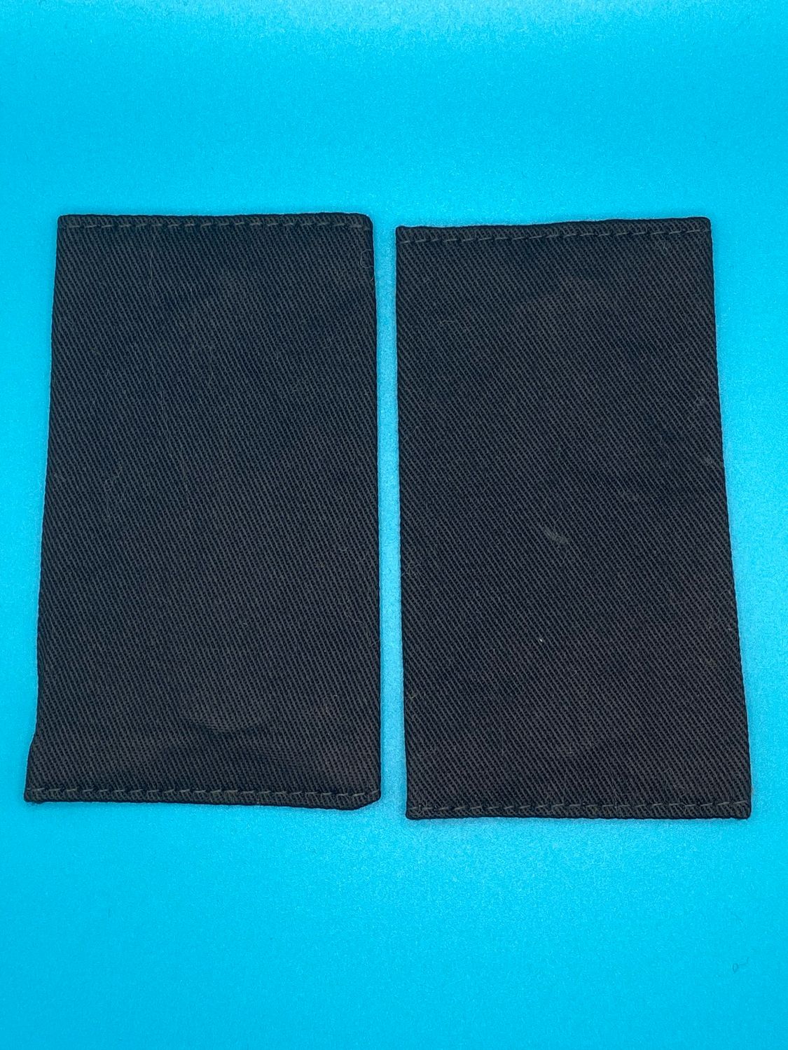Blank Rank Slides - Pair - Black - Army Legal Service Police Security ALS RTR
