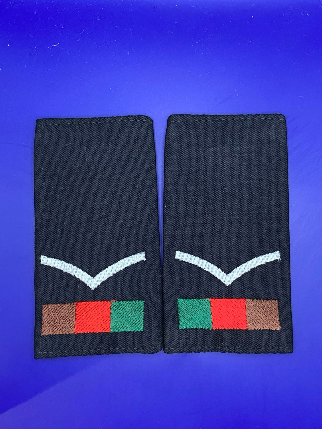 CIIIR RTR Black Rank Slides - Royal Tank Regiment Lance Corporal LCpl (Pair)