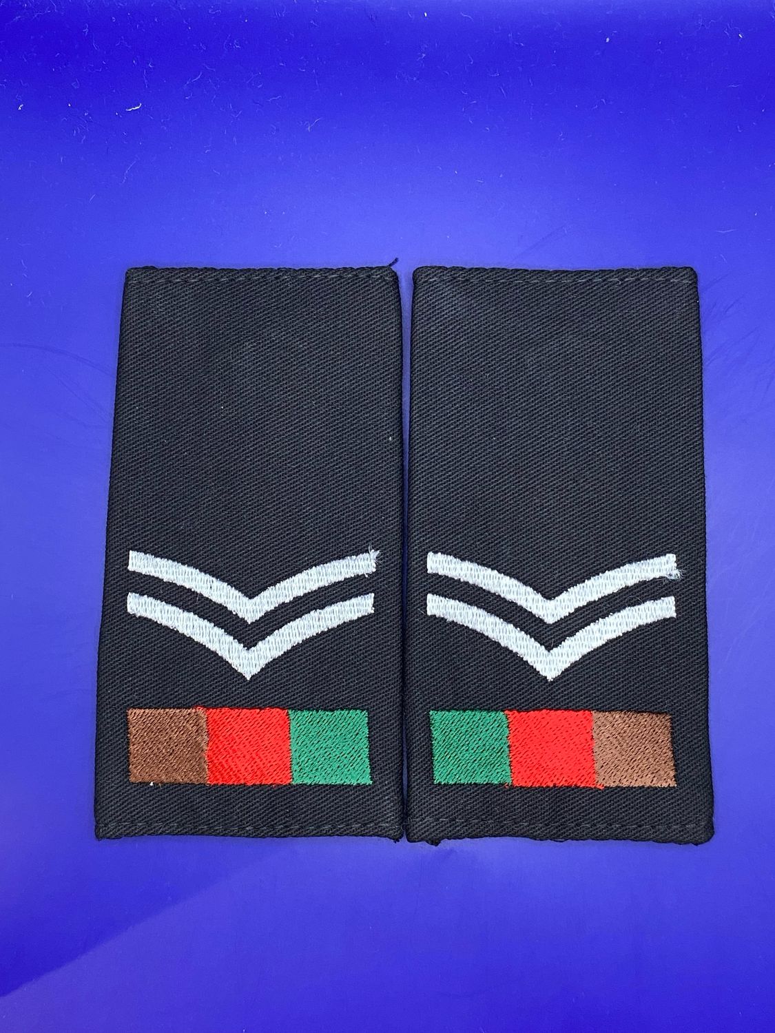 CIIIR RTR Black Rank Slides - Royal Tank Regiment Corporal Cpl (Pair)
