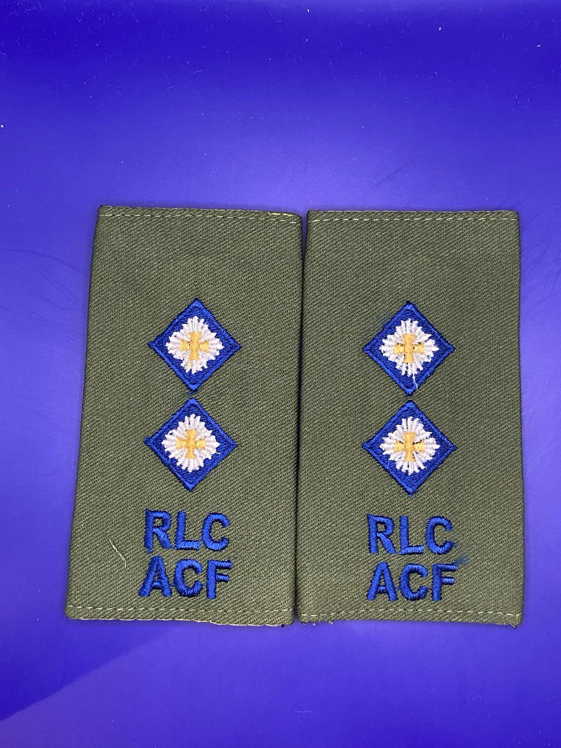 CIIIR OG ACF Rank Slides - Royal Logistic Corps RLC Lieutenant Lt (Pair)
