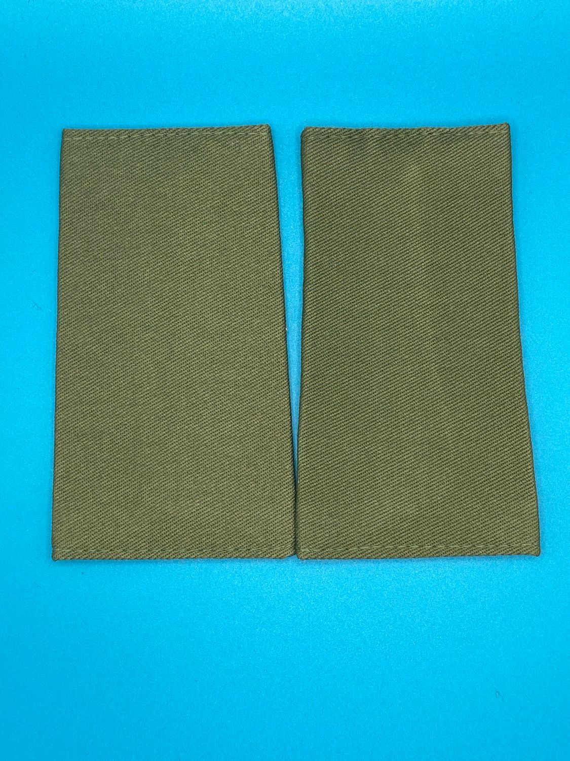 Blank Rank Slides - Pair - Olive Green OG - Army Officer Barrack Dress