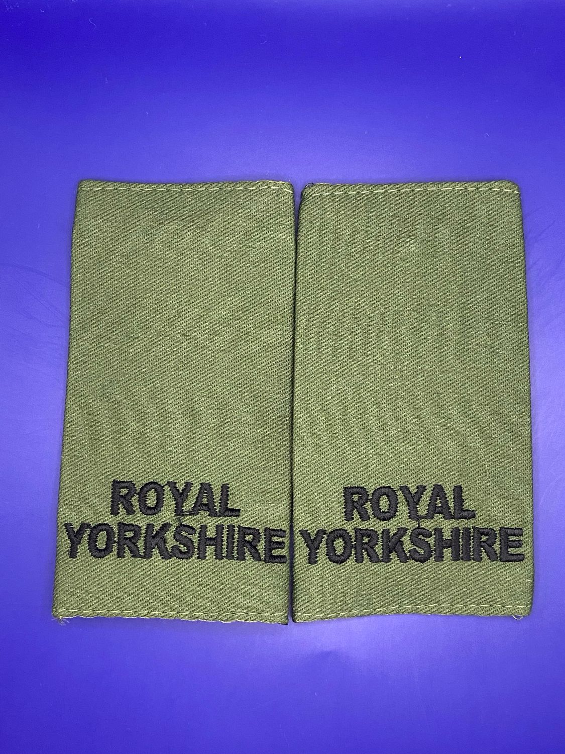 CIIIR Olive Green Rank Slides - Royal Yorkshire - Private Pte RYORKS