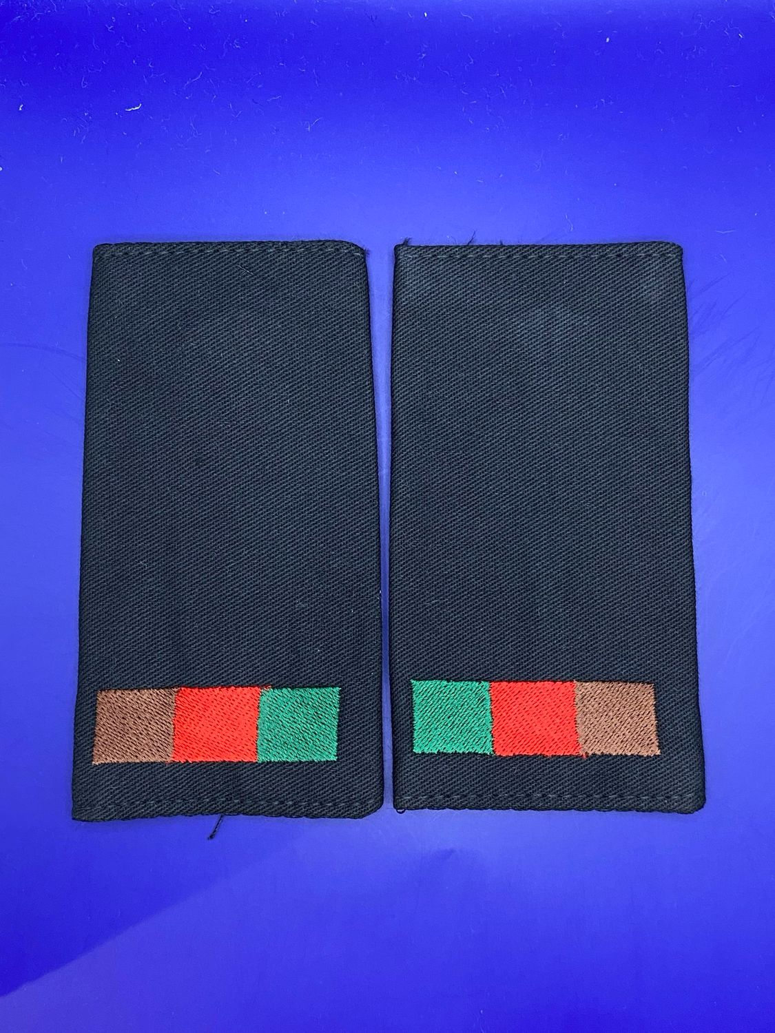 CIIIR RTR Black Rank Slides - Royal Tank Regiment Trooper Tpr (Pair)
