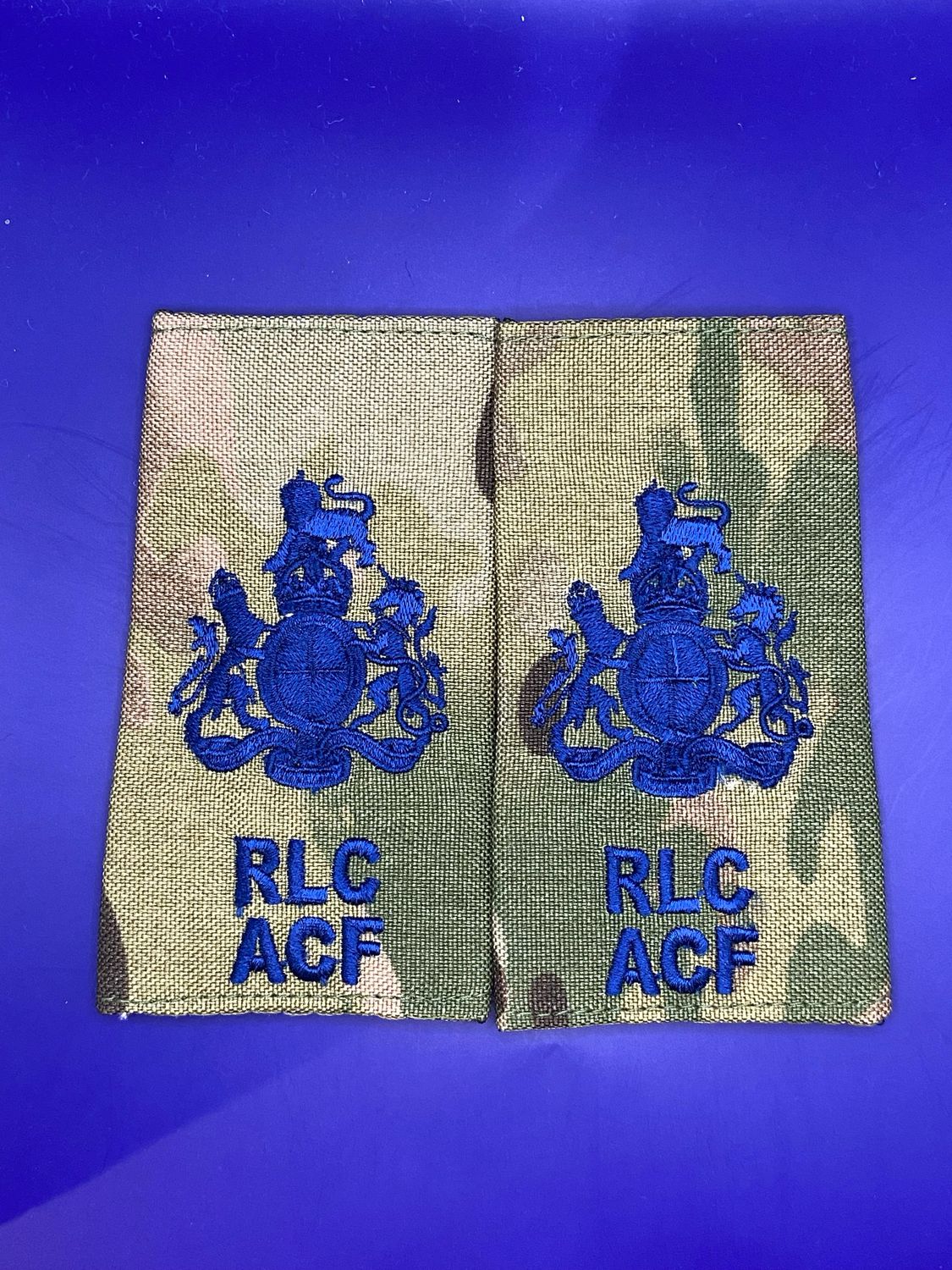 CIIIR MTP ACF Rank Slides - Royal Logistic Corps RLC Warrant Officer Class One WO1 RSM SMI (Pair)