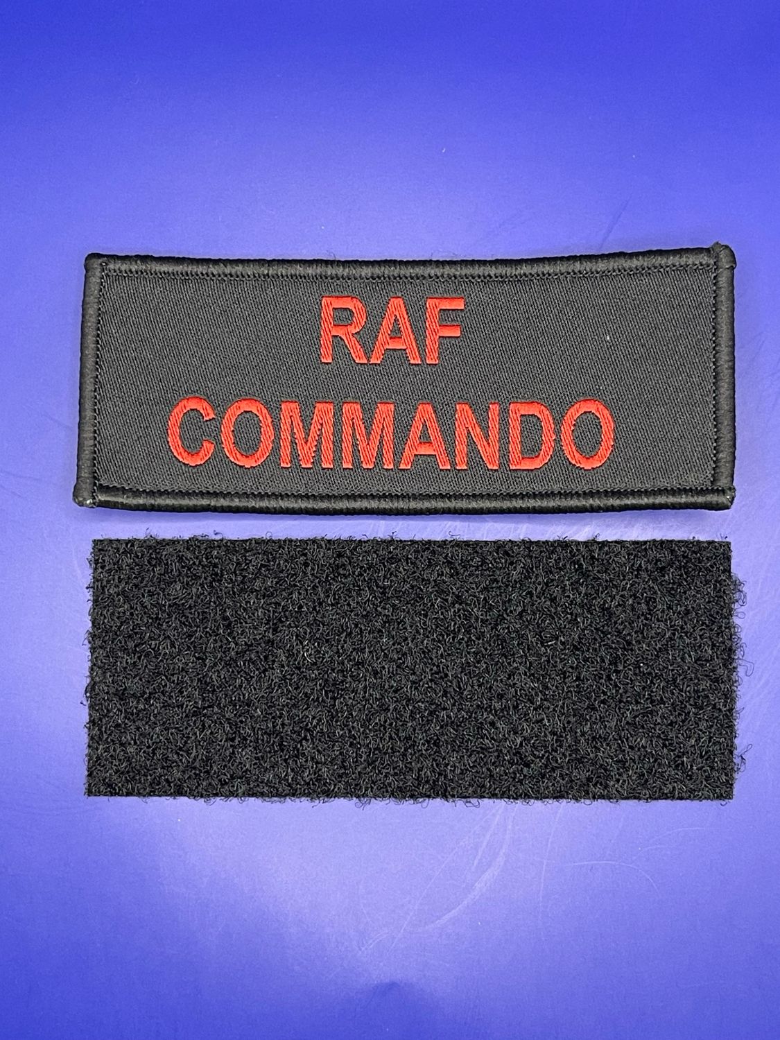 Royal Air Force RAF Commando Patch Black Red hook and loop (sold as singles)