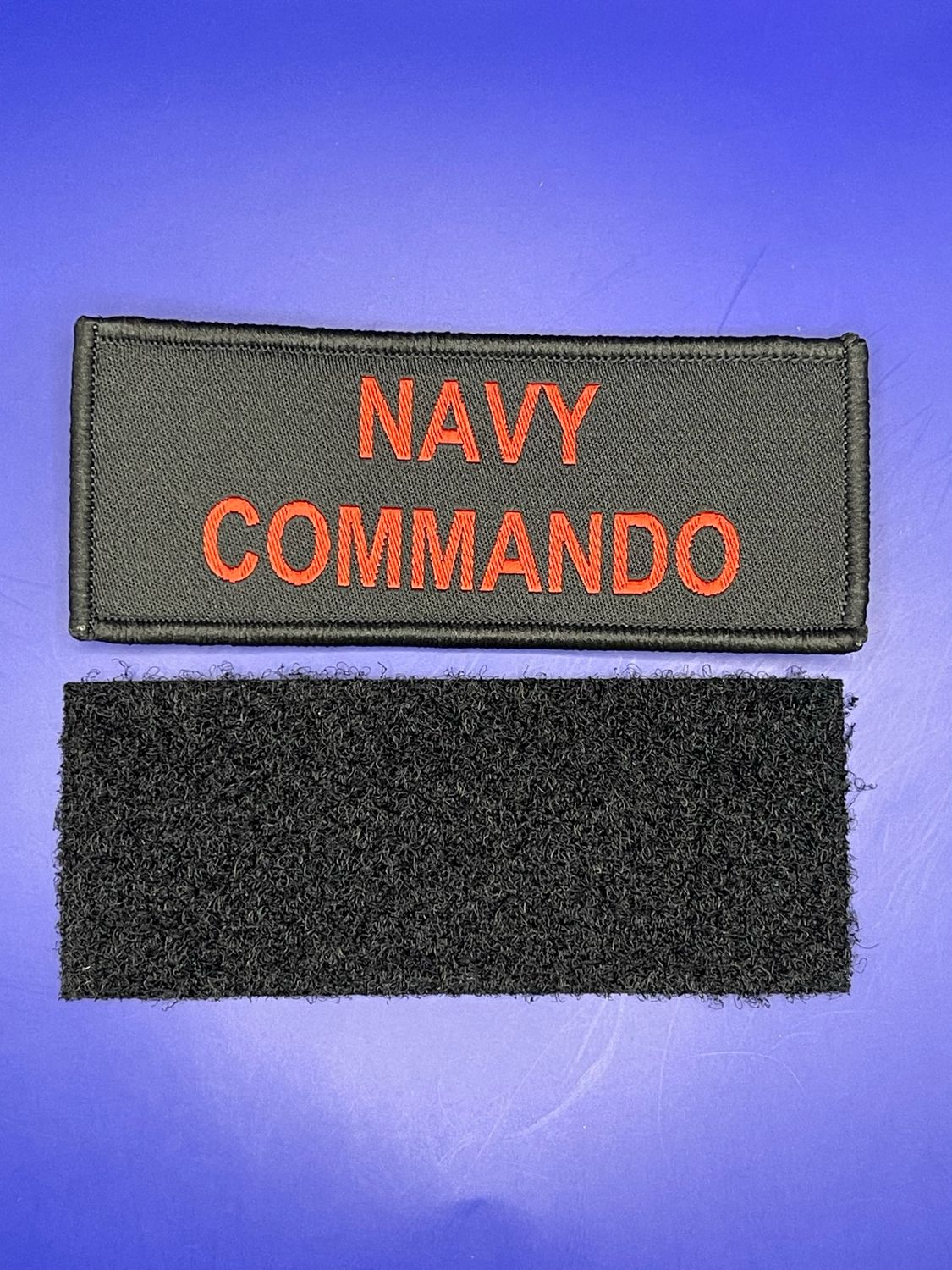 Royal Navy RN Commando Patch Black Red hook and loop (sold as singles)