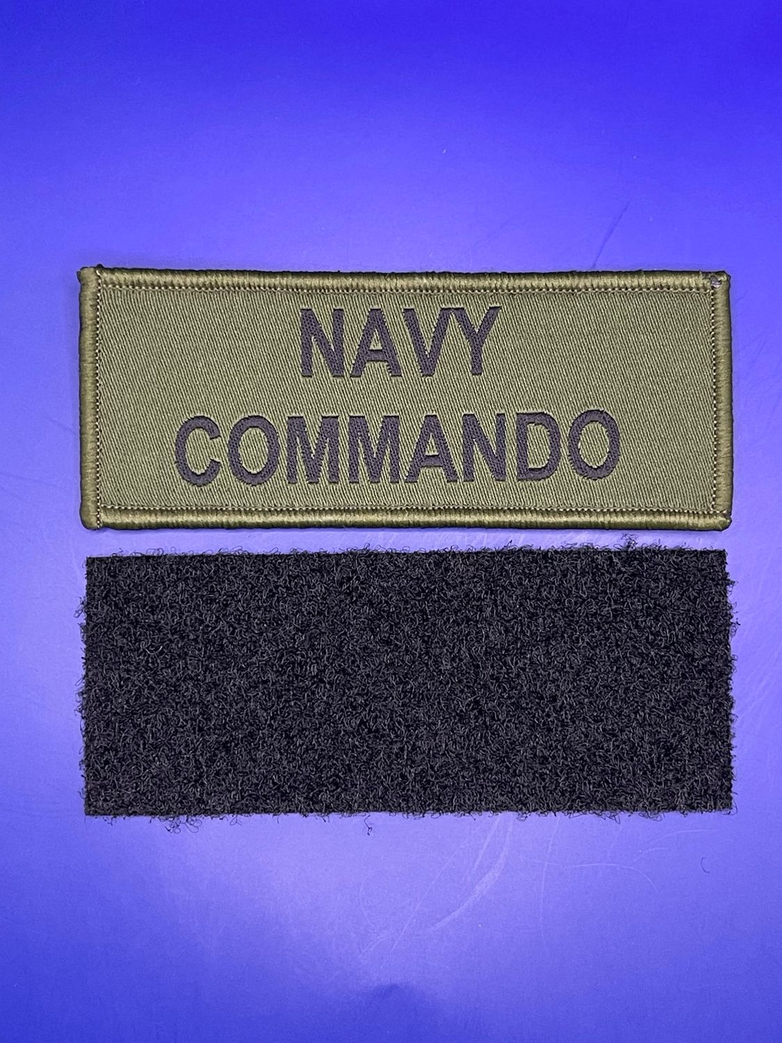 Royal Navy RN Commando Patch Olive Green hook and loop (sold as singles)