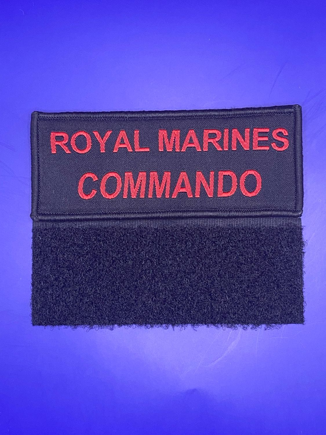 Royal Marines RM Commando Patch Black Red hook and loop (sold as singles)