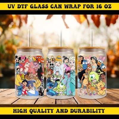 Cartoon Character Design-UV DTF Ready To Apply