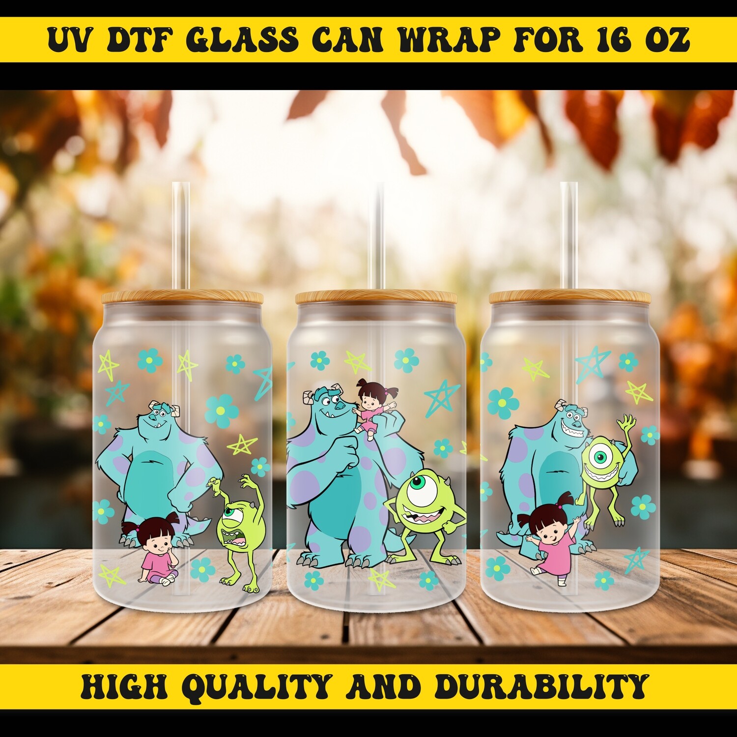 Cartoon Character Design-UV DTF Ready To Apply