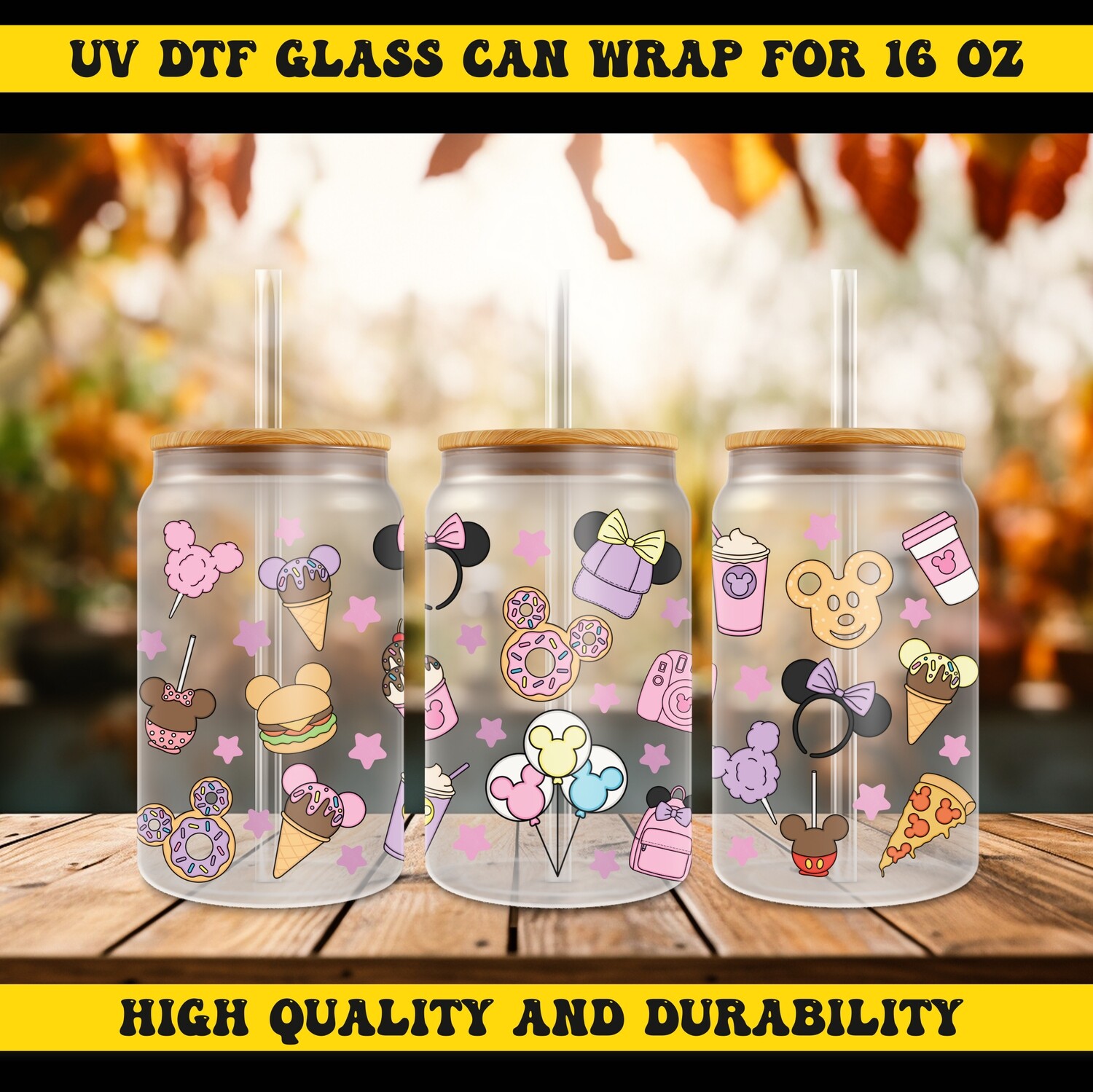 Cartoon Character Design-UV DTF Ready To Apply
