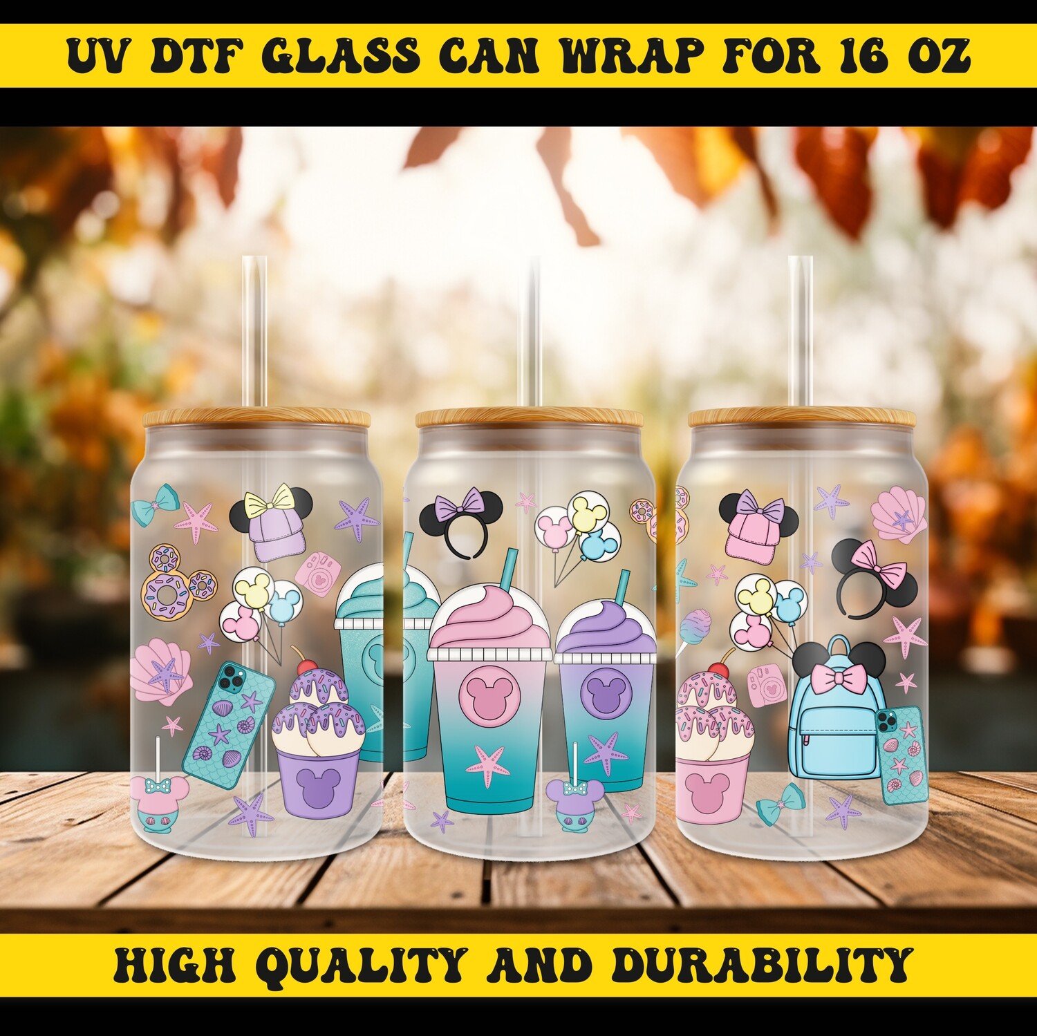 Cartoon Character Design-UV DTF Ready To Apply