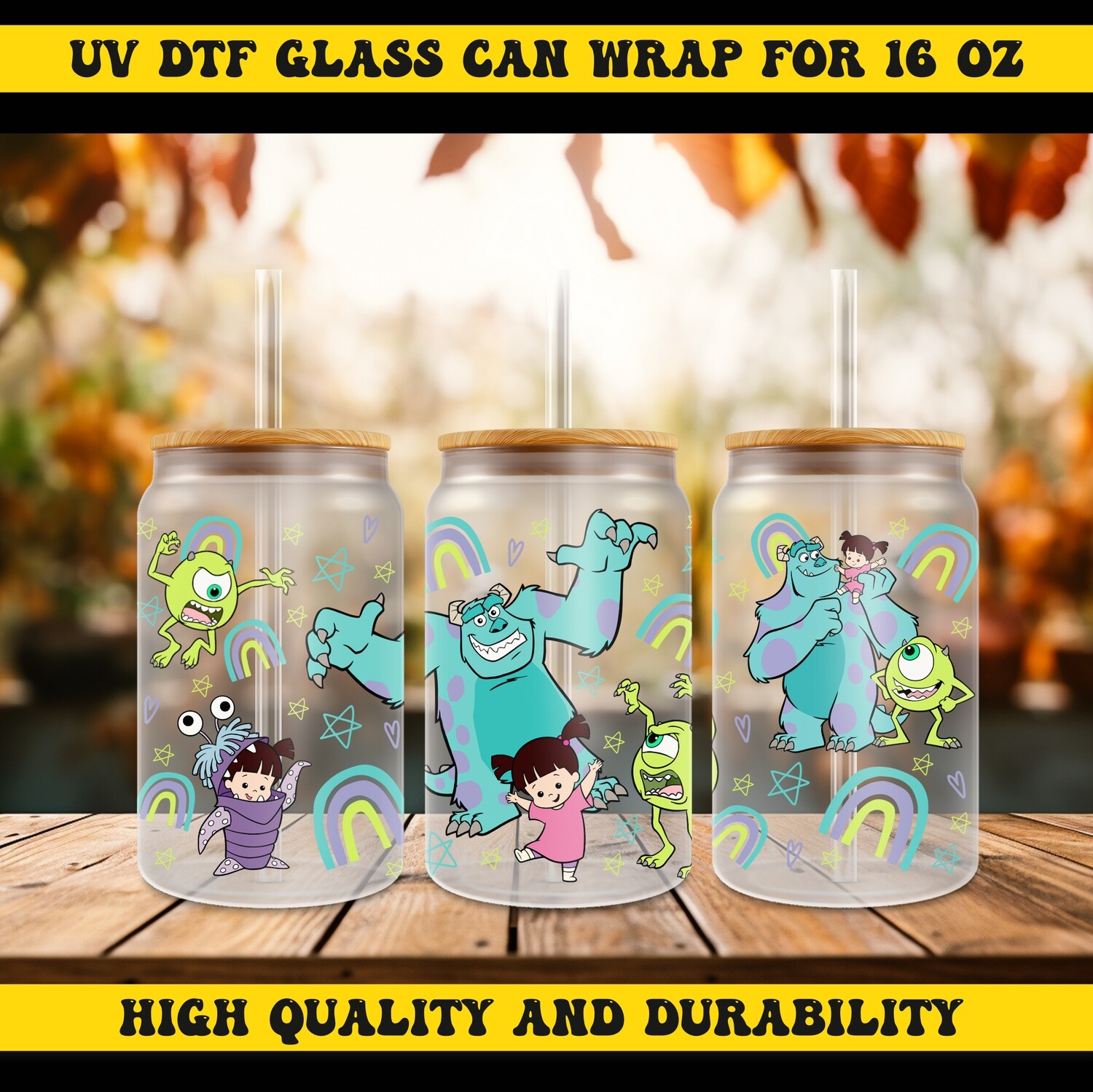Cartoon Character Design-UV DTF Ready To Apply