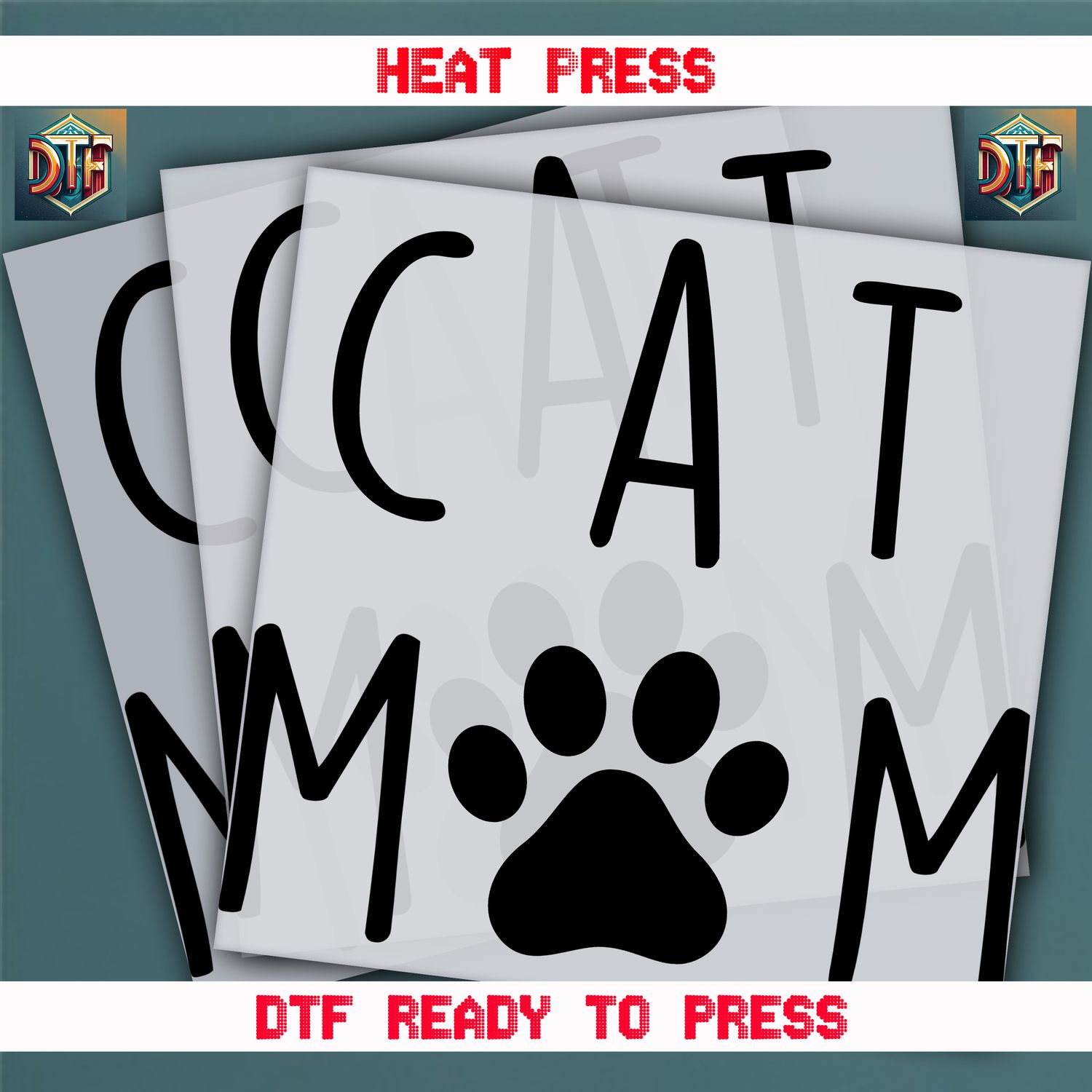 Ready To Press Cat Mom DTF Transfers