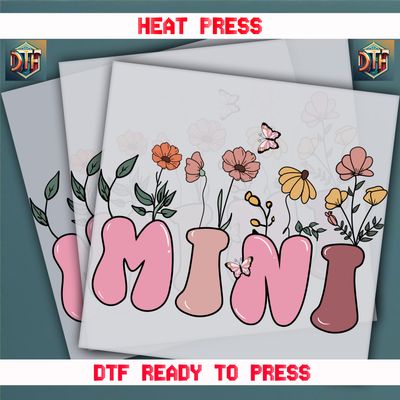 Ready To Press Mini Flowers DTF Transfers
