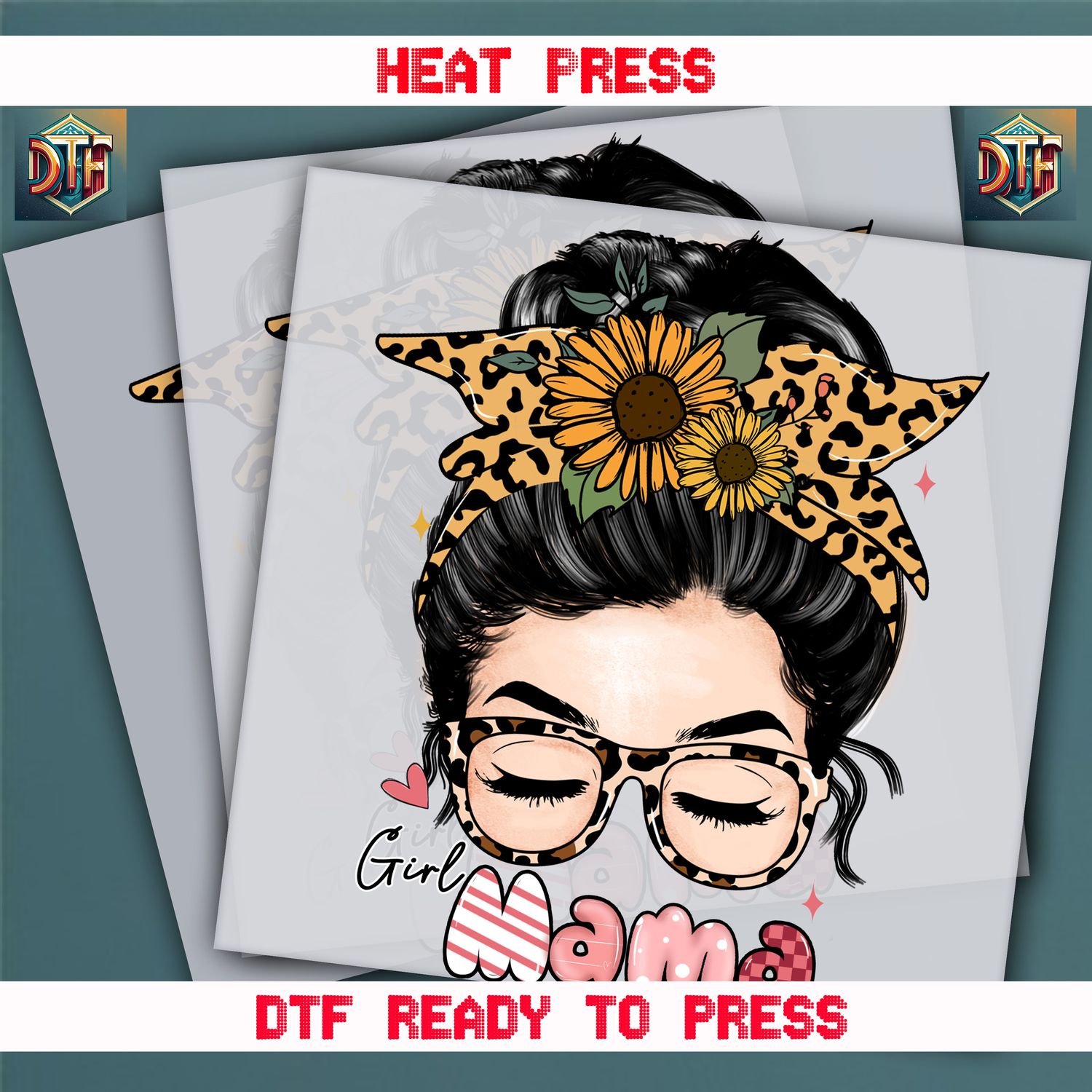 Ready To Press Girl Mama DTF Transfers