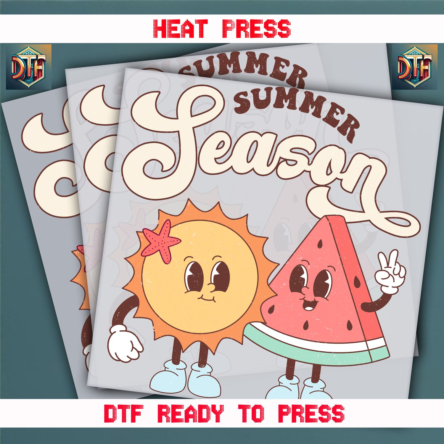 Ready To Press Summer Season DTF Transfers