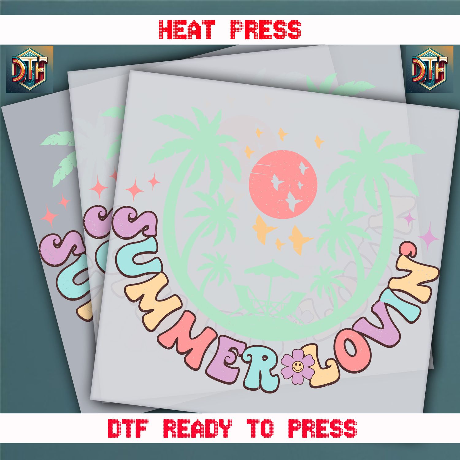 Ready To Press Summer Love In DTF Transfers