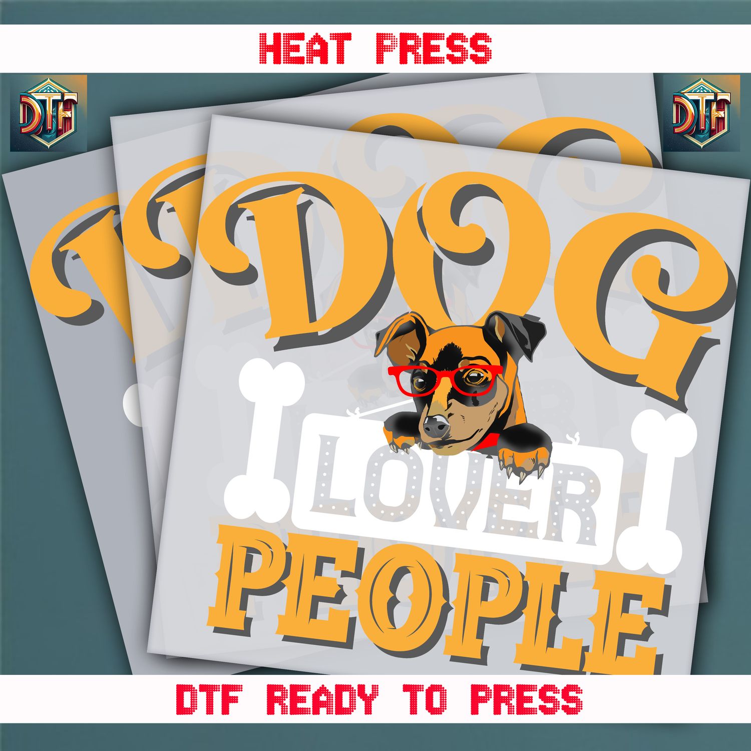 Ready To Press Dog Lover People DTF Transfers