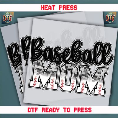 Ready To Press Baseball Mom DTF Transfers